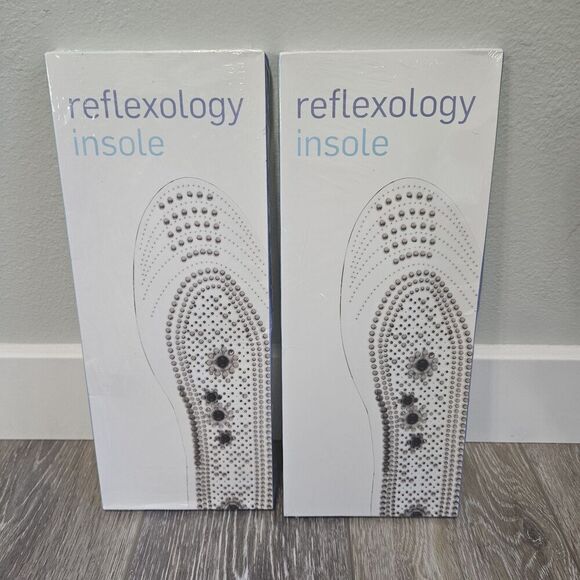 2 Pair Bundle Reflexology Magnetic Pain Reducing Shoe Insole Cut to Fit One Size - Picture 1 of 2